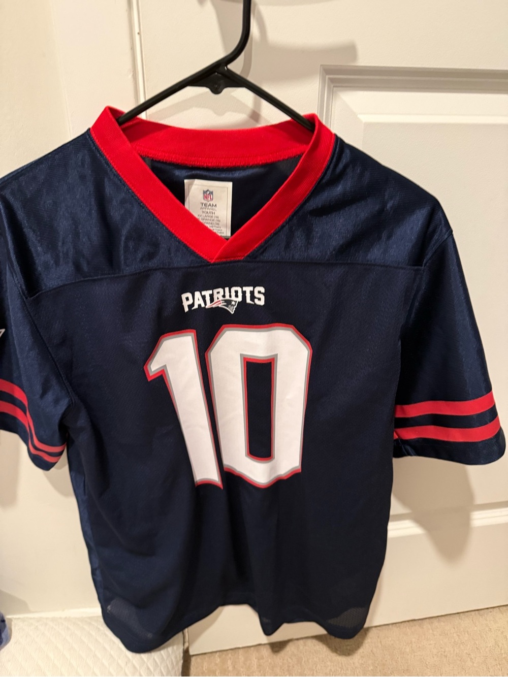 NFL Patriots Kids Navy and Red #10 Football Jersey